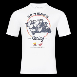Repsol Honda T-shirt HRC Moto GP 30 Years Racing Weiß TM6855-020 - Unisex