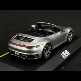 Porsche 911 Carrera Cabriolet AHEAD Typ 992 2022 Silbergrau 1/43 Minichamps WAP0200420SKAE