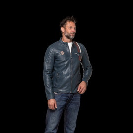 Steve McQueen Jacket Le Mans 1971 Racing Leather Royal blue 27290-0012 - men