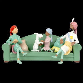 Tim und Struppi Figur - Die Couchszene - Die Zigarren des Pharaos 8 cm 29263