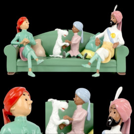 Tim und Struppi Figur - Die Couchszene - Die Zigarren des Pharaos 8 cm 29263