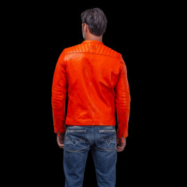 24h Le Mans Lederjacke Marne Orange - Herren 27272-1206