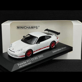 Porsche 911 GT3 RS Type 996 2003 Carraraweiß / Indischrot Streifen 1/43 Minichamps 403062028