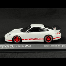 Porsche 911 GT3 RS Type 996 2003 Carrara White / Guards Red Stripes 1/43 Minichamps 403062028