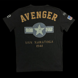 T-shirt Avenger USS Saratoga 1941 Felix the cat Kohlenschwarz 16102 - Herren