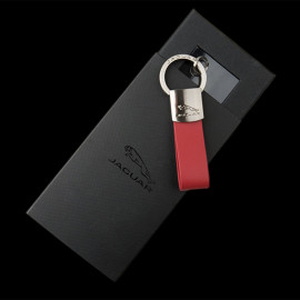 Jaguar Keychain Heritage Logo Loop Leather Red 50JDKR915RDA