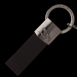Jaguar Keychain Heritage Logo Loop Leather Black 50JKRALLK