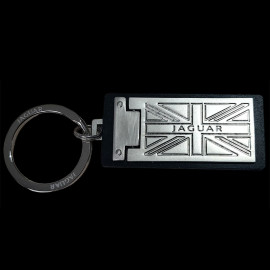 Jaguar Schlüsselanhänger Union Jack Gebürstetes Metall JHR1648