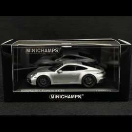 Porsche 911 Carrera 4 GTS Typ 992 2019 Silbergrau metallic 1/43 Minichamps 410063004
