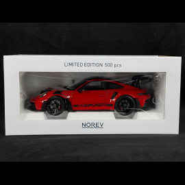 Porsche 911 GT3 RS Weissach Package Type 992 2022 Guards Red 1/18 Norev 187365