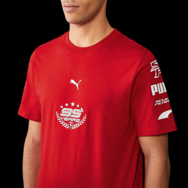 Ferrari T-shirt 95 Jahre F1 Team Leclerc Sainz Puma Rot 701228027-002