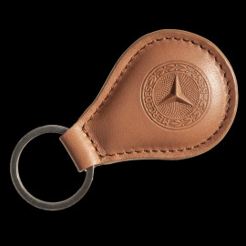 Mercedes-Benz Keyring Classic Drop-shaped Leather Brown B66058305
