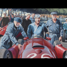 Banner "The day Ascari plunged into the harbor" GP Monaco 1955 original design by Benjamin Freudenthal