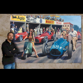 Banner "Gina al Gran Premio di Monza 1950" original design by Benjamin Freudenthal