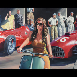 Banner "Gina al Gran Premio di Monza 1950" original design by Benjamin Freudenthal