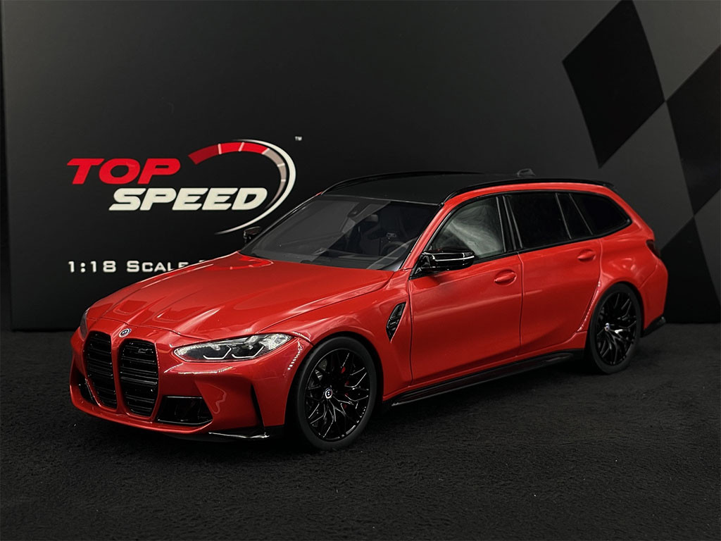 BMW M3 Competition Touring 2023 Toronto Red 1/18 Top Speed TS0470