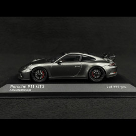 Porsche 911 GT3 type 991 Mk II 2017 agate grey metallic 1/43 Minichamps 413066033