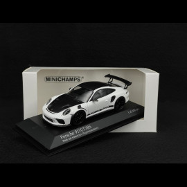 Porsche 911 GT3 RS type 991 Mk ll 2018 white / black wheels 1/43 Minichamps 413067033