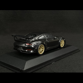 Porsche 911 GT3 RS type 991 Mk ll 2018 black / gold wheels 1/43 Minichamps 413067034