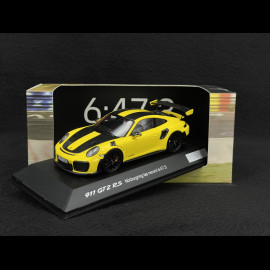 Porsche 911 GT2 RS typ 991 Nürburgring Rundenrekord 2017 gelb / schwarz 1/43 Spark WAX02026473