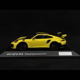 Porsche 911 GT2 RS type 991 Nürburgring lap record 2017 yellow / black 1/43 Spark WAX02026473
