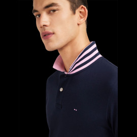 Eden Park Polo Shirt Long sleeves Cotton Pima Navy blue / Pink PPKNIPLE0006-BLF - men