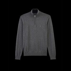 Eden Park Sweater Zipped Neck Grey Melange Cotton PPKNIPUE0022-GRF - men