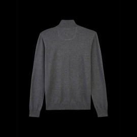 Eden Park Sweater Zipped Neck Grey Melange Cotton PPKNIPUE0022-GRF - men