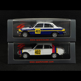 Duo Peugeot 504 n° 403 & n° 402 Winner & 2nd Rallye Codasur 1979 1/43 Spark