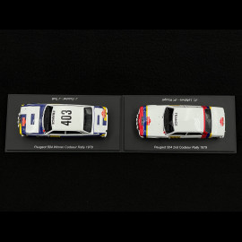 Duo Peugeot 504 n° 403 & n° 402 Sieger & 2. Rallye Codasur 1979 1/43 Spark