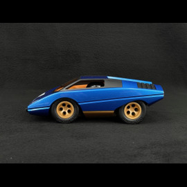 Vintage Car Lamborghini Countach silhouettes inspiration Blue Playforever PLUFO77