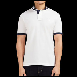 Eden Park Poloshirt Pima-Baumwolle kontrastiert Weiß / Marineblau PPKNIPCE0007-BC - herren