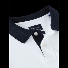 Eden Park Polo Shirt Cotton Pima contrasted White / Navy Blue PPKNIPCE0007- BC - men