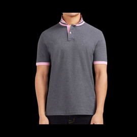 Eden Park Poloshirt Pima-Baumwolle kontrastiert Grau / Rosa PPKNIPCE0007-GRF - herren