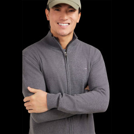 Eden Park Jacket Cotton Zipped Cardigan Grey Melange PPKNICAE0008-GRC - men