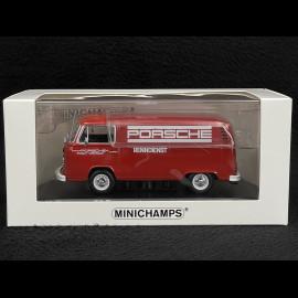 Volkswagen Bulli T2 Van "Porsche Renndienst" 1972 Rot 1/43 Minichamps 943053064