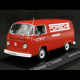 Volkswagen Bulli T2 Van "Porsche Renndienst" 1972 Rot 1/43 Minichamps 943053064