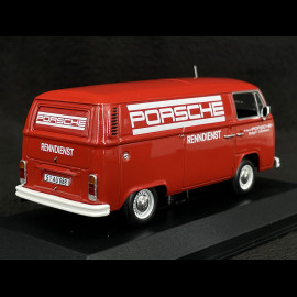 Volkswagen Bulli T2 Van "Porsche Renndienst" 1972 Rot 1/43 Minichamps 943053064