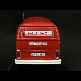 Volkswagen Bulli T2 Van "Porsche Renndienst" 1972 Rot 1/43 Minichamps 943053064