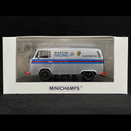 Volkswagen Bulli T2 Bus "Porsche Renndienst" 1972 Martini Weiß 1/43 Minichamps 943053066