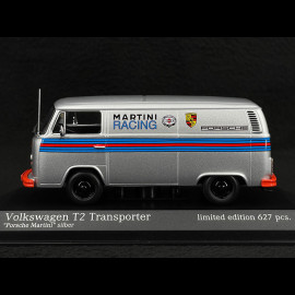 Volkswagen Bulli T2 Bus "Porsche Renndienst" 1972 Martini Weiß 1/43 Minichamps 943053066