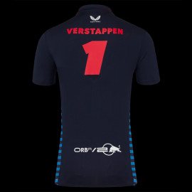 Red Bull Racing Polo shirt F1 Team Max Verstappen Signature Navy blue TM5885-190 - men