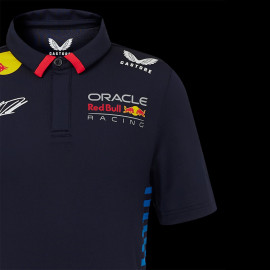 Red Bull Racing Polo shirt F1 Team Max Verstappen Signature Navy blue TJ5885-190 - children