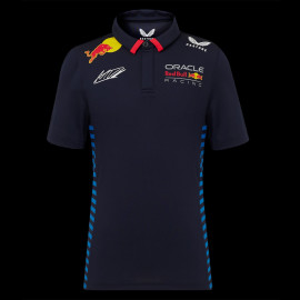 Red Bull Racing Polo shirt F1 Team Max Verstappen Signature Navy blue TJ5885-190 - children