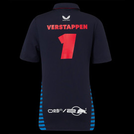 Red Bull Racing Polo shirt F1 Team Max Verstappen Signature Navy blue TJ5885-190 - children