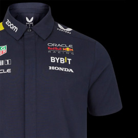 Red Bull Racing Hemd kurze Ärmel F1 Team Verstappen Perez Marineblau TM5317-190 - Herren