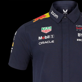 Red Bull Racing Hemd kurze Ärmel F1 Team Verstappen Perez Marineblau TM5317-190 - Herren