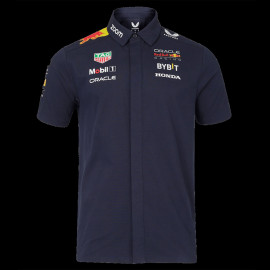 Red Bull Racing Hemd kurze Ärmel F1 Team Verstappen Perez Marineblau TM5317-190 - Herren