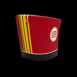 Tub chair Racing Inside n° 51 Red / Yellow