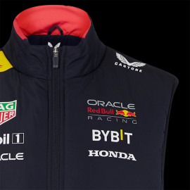 Red Bull ärmellose Jacke F1 Racing Team Verstappen Perez Canvas Marineblau TU5285-190 - Herren